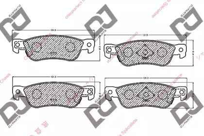 Комплект тормозных колодок DJ PARTS BP1218